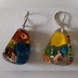 Sobral - Caillou Cristal Resin Earrings Sobral Colorful Earrings